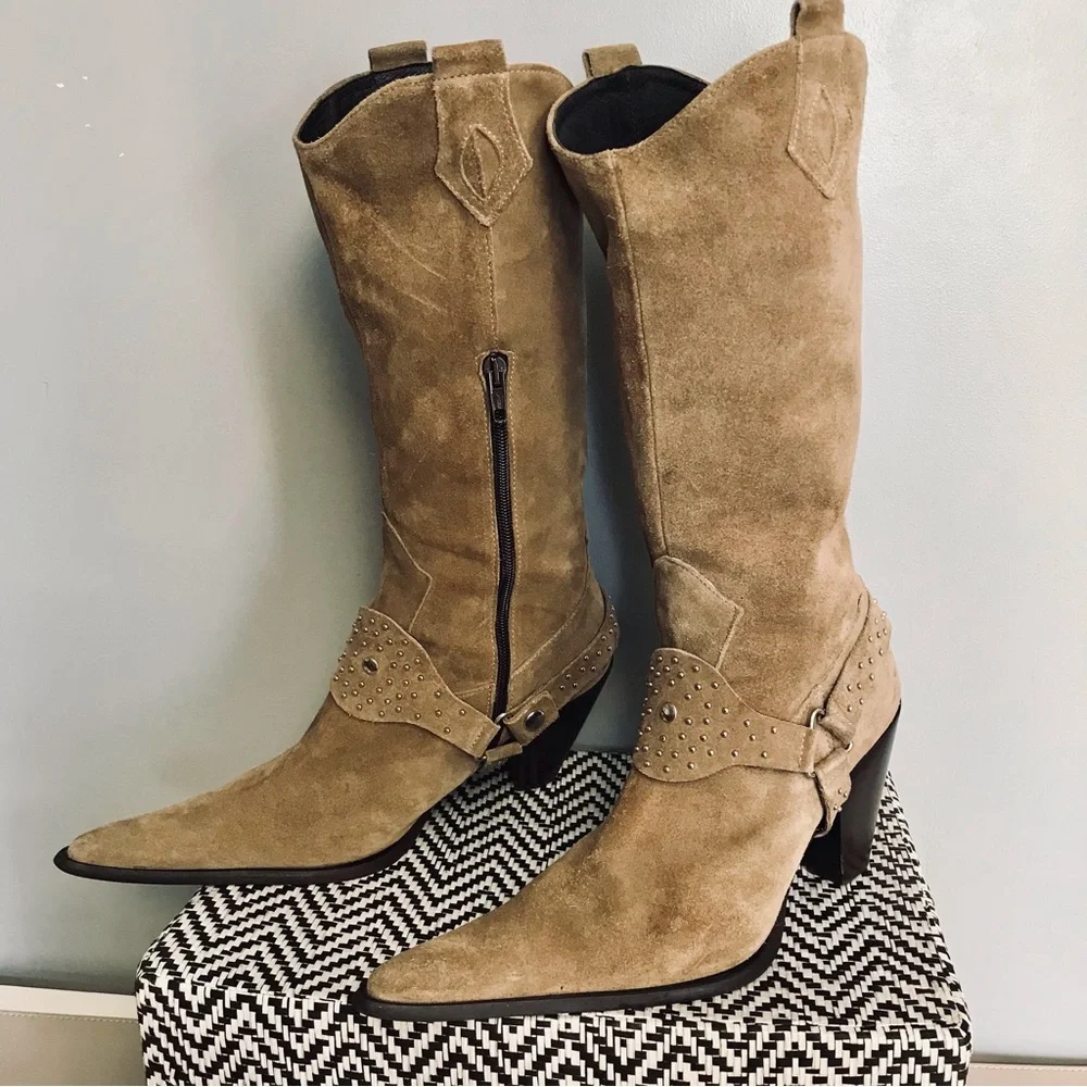Cowboy Boots vintage Tan - Picture 3 of 6